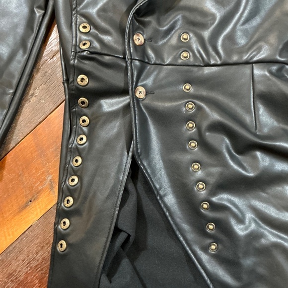 Olivaceous Black Vegan Leather Mini Dress — Medium — SOLD OUT ONLINE - Picture 4 of 5